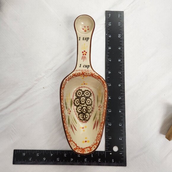 Temptations Old World Fallfetti Measuring Cups Spoons Nesting Set of 4 Browns - Picture 4 of 9